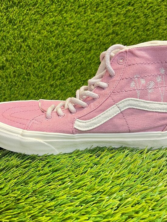 Vans Sk8-Hi Tapered Womens Size 7.5 Pink White Walking Skate Shoes Sneakers - Picture 2 of 10